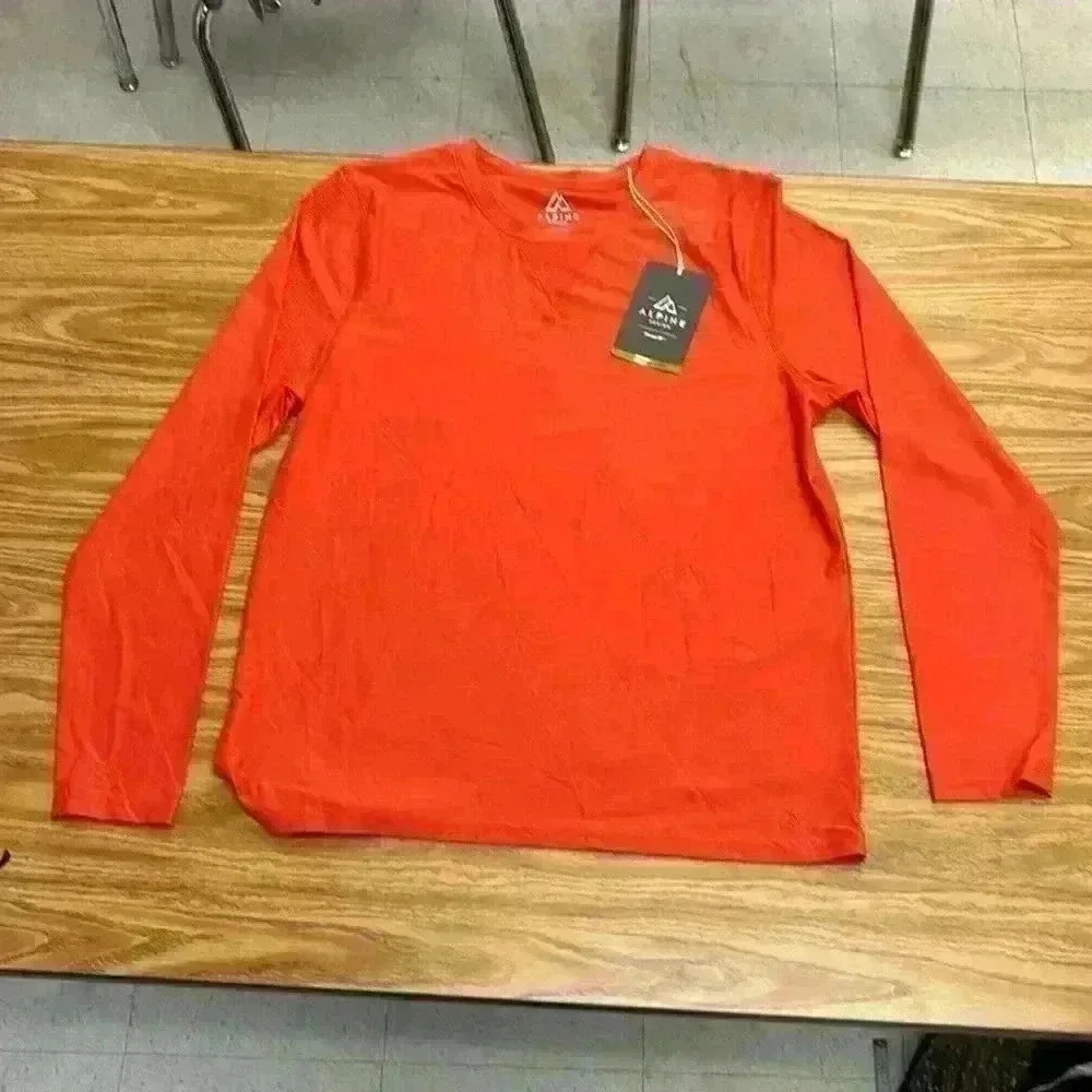 NWT~ Alpine Design Men's Active Long Sleeve Tee in Red Heather size Small